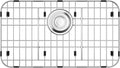 23’’ x 13’’ Sink Protectors for Kitchen Sink, Stainless Steel Kitchen Sink Protector, Sink Grate for Bottom of Kitchen Sink with Rear Drain, Sink Grid for Single Bowl Kitchen Sink