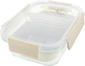 Two Compartment Borosilicate Glass Container Cleaning Tool with Sealable Lid (Full Melt Sand)