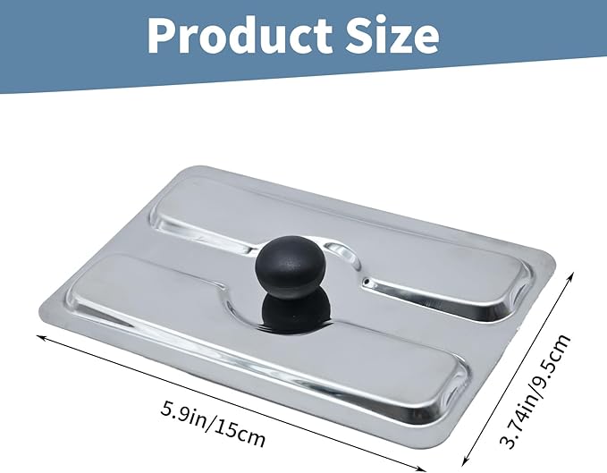 UOIENRT 2pcs Toaster Dust Cover 2 Slice, Stainless Toaster Appliance Top Cover, Steel Electric Bread Maker Upper Cover for Bread Machine (6 x 4 Inch)