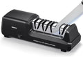 Reemix Electric Knife Sharpener with 4-Stage Sharpening (Repair, Coarse, Medium, Fine & Polish), 20° Fixed Angle, Non-Slip Base & Metal Shavings Collector for Kitchen Knives (Black)