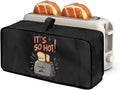 Funny Bread Print Toaster Cover 2 Slice Fabric Heat-Resistant Slim Dustproof Protective Cover, Foldable Easy Storage for Kitchen Small Appliances