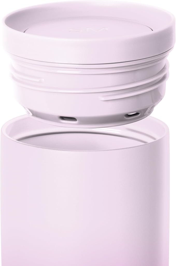 Simple Modern Travel Coffee Mug Tumbler with 360° Lid | Ceramic-Lined Insulated Stainless Steel Cold Brew Iced Coffee Cup | Gift for Women Men Her | Voyager Signature | 16oz | Violet Dreams