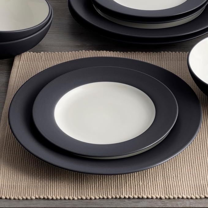 Noritake Colorwave Graphite 4-Piece Rim Place Setting, Service for 1