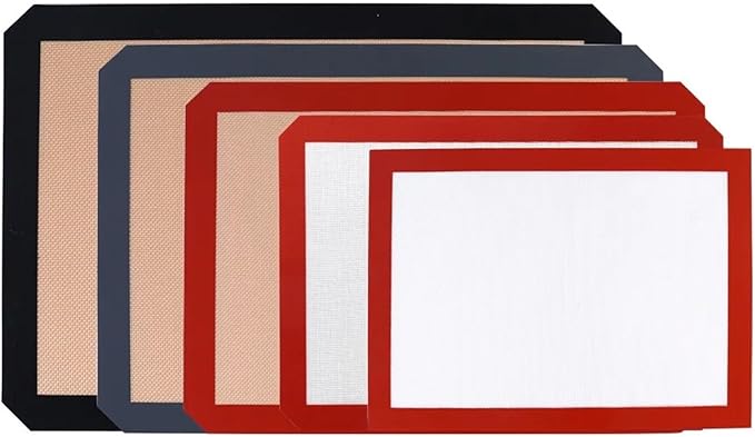 Silicone Baking Mat For Cookie Sheet - Non Stick Sheet Mat - Professional Grade Liner Sheets (Size : Red 30x21cm A)