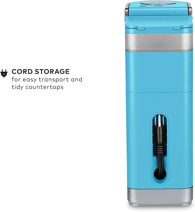 Keurig K-Mini Plus Single Serve K-Cup Pod Coffee Maker, with 6 to 12oz Brew Size, Stores up to 9 K-Cup Pods, Travel Mug Friendly, Cool Aqua