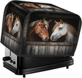 Brown White Horse Toaster Cover 4 Slice Dust and Fingerprint Protection Toaster Bread Maker Covers Washable Kitchen Small Appliance Covers for Kitchen Accessories Decor Bakeware Women Gift