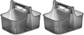 madesmart Small Soft Grip Under Sink Bathroom Storage, Multi-Purpose Home Organization, EPA Certified, Premium Antimicrobial Carbon (Pack of 2)
