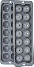 BAR BEER WINE SPIRITS 3 barY3 Grey Silicone Ball ICE Tray (14 Ball)
