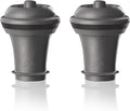 Vacu Vin Wine Saver Vacuum Stoppers - Set of 2 - Gray - Airtight Seal for Opened Bottles to Preserve Freshness Up to 10 Days - Food Grade Rubber - Easy to Use Perfect for Every Occasion