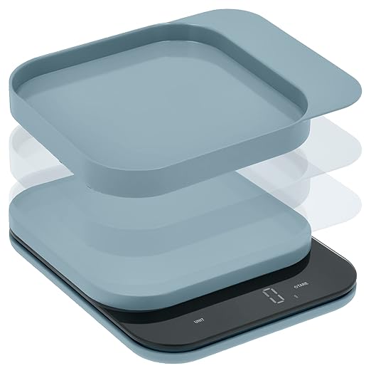 Rosti Mensura Kitchen Scale Accurate Measurements Made Effortless - Experience Precision Cooking with Battery - Powered Convenience - Requires 3 AAA Batteries for Reliable Performance (Dusty Blue)