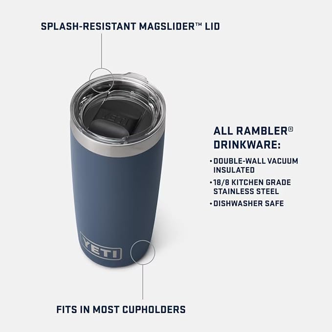 YETI Rambler 10 oz Tumbler, Stainless Steel, Vacuum Insulated with MagSlider Lid, Beekeeper
