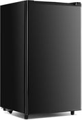 NEWBULIG Mini Fridge with Freezer 3.2 Cu.Ft Small Refrigerator for Office, Dorm, Small Fridge with Adjustable Thermostat, Energy Saving, Singel Door, Black