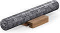 Marble Rolling Pin with Wooden Stand, FiiMan 12 Inch Heavy Rolling Pin for Dough, Stone French Polished Non-Stick Roller Pins For Baking Cookie Pizza Pastry (Black)