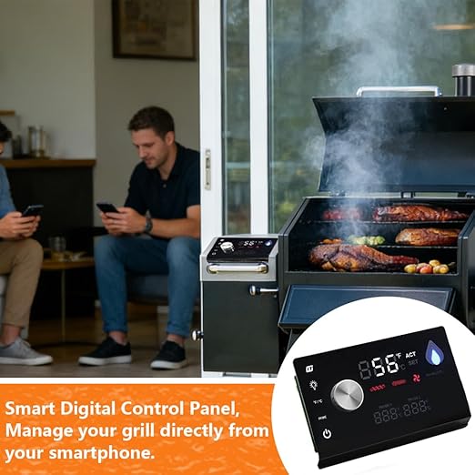 Replacement Pit Boss PID Thermostat Control Board 80051 Compatible for Pit Boss Platinum Series Laredo 1000 Wood Pellet Grill, with WiFi & Bluetooth Function, can Connect to Mobile APP.