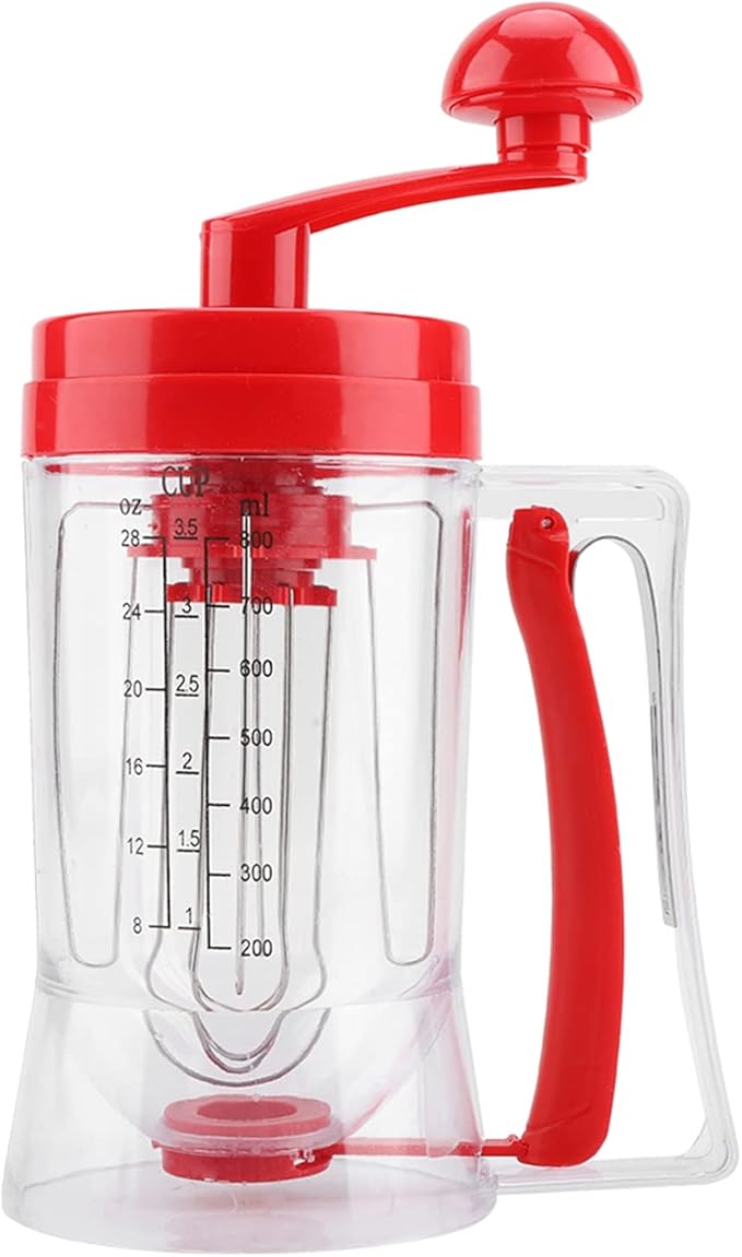 Hand Held Manual Pancake Cupcake Batter Mixer Dispenser Blender Machine Baking Tool