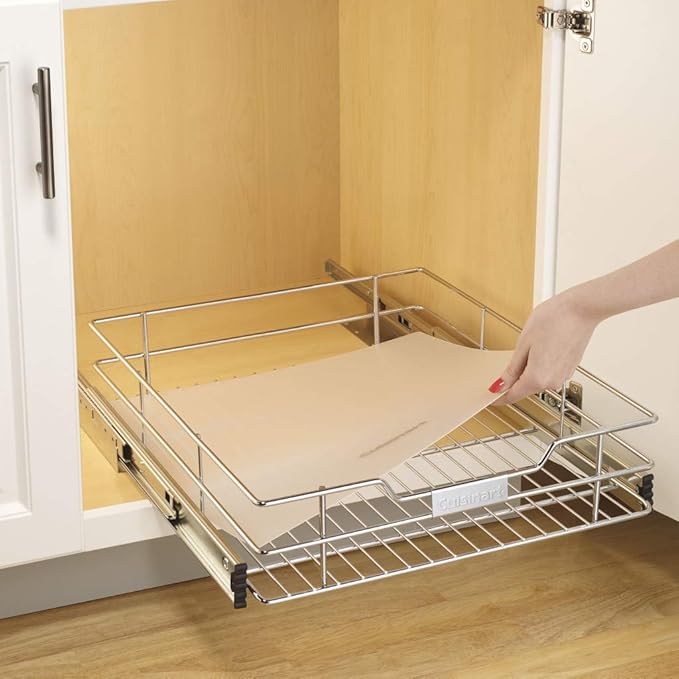 CUISINART 17" Sliding Cabinet Organizer, Chrome Finish