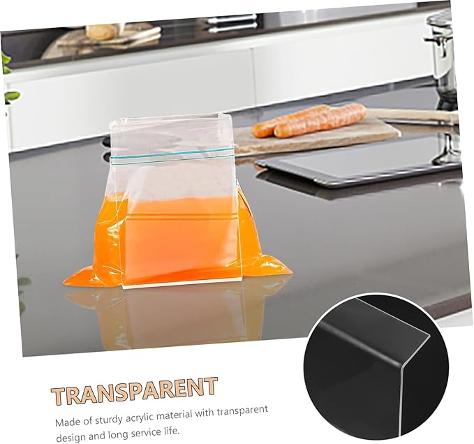 Food Prep Bag Holder Stand Hands Operation for Easy Filling Pouring Stable Base for Storage Freezing for Meal Prep Organization