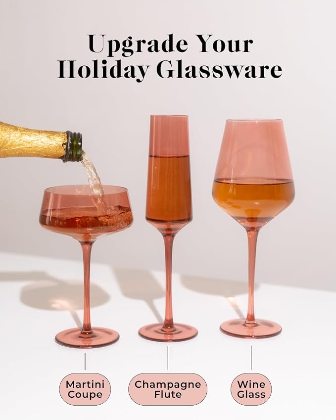 Saludi Original Midnight Blue Wine Glasses, 16.5oz (Set of 6) Stemmed Single Color Blue Glass - Great for All Wine Types and Occasions or Gifts - Luxury, Durable, Hand-Blown