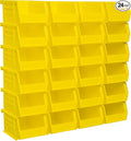 Akro-Mils 30210 AkroBins Plastic Storage Bins, Space-Saving Stackable Bins for Garage, Pantry, Craft Organization, 5" x 4" x 3", Yellow, 24-Pack
