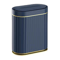 ELPHECO 2 Gallon Sensor Trash Can - IPX5 Waterproof Motion Sensor Trash Can, Automatic Bathroom Trash Bin, Slim Garbage Can for Bathroom, Office, Bedroom, Kitchen, Midnight Blue Gold