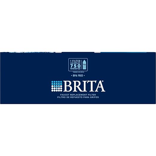 Brita Replacement Water Filter for Faucet Mount, Removes 99% of Lead, Sink Filtration System, Chrome, 3 Count