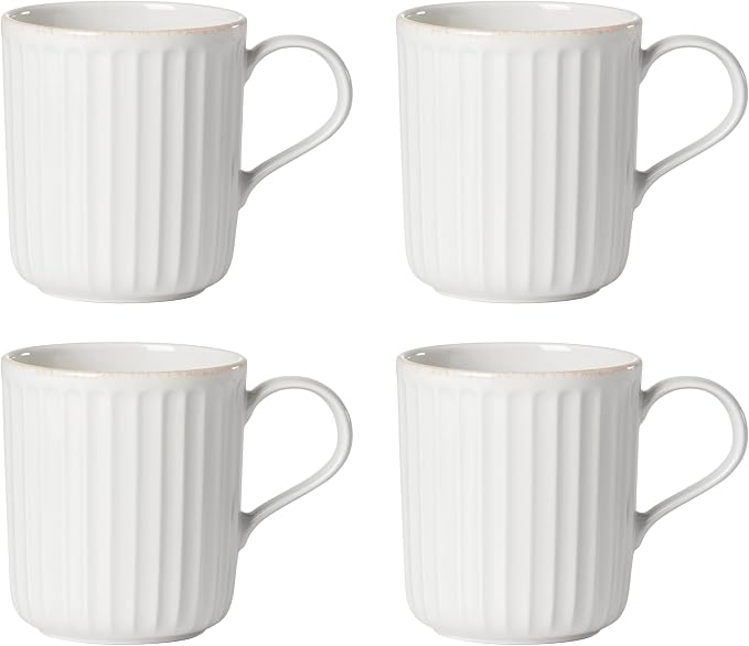 Lenox 893549 French Perle Scallop 4-Piece Mug Set
