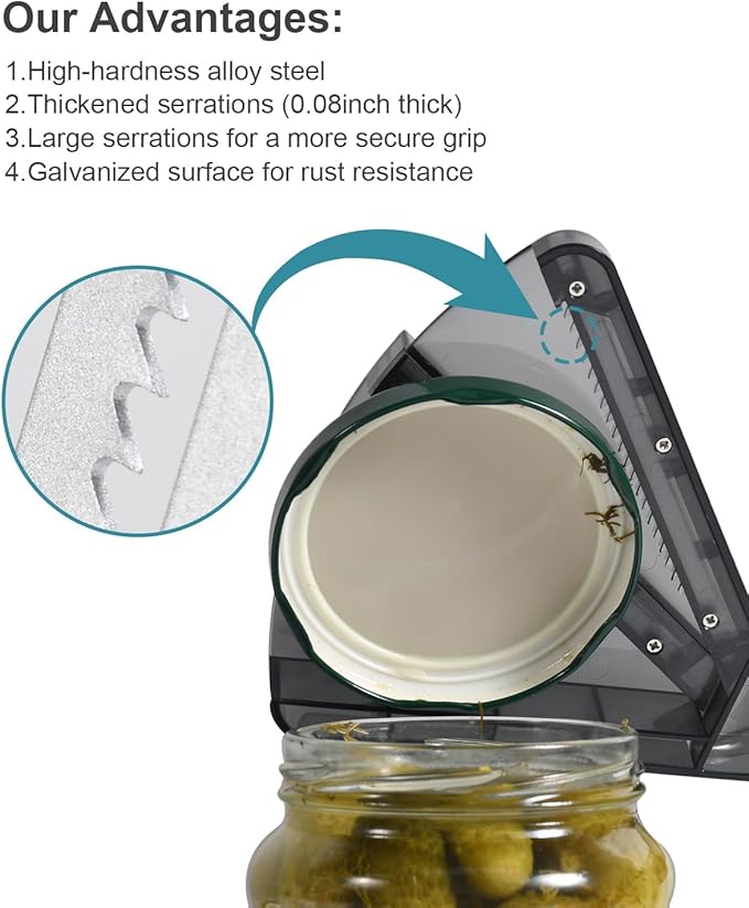 Jar Opener for Weak Hands, Dual-Layer Multifunctional Jar Opener Gripper, Bottle Openers for Seniors, Kitchen Gadgets, Non-Slip Jar Openers for Seniors, Arthritis, Lid Opener, Mothers Day Gifts