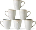 MONITO Coffee Mugs Sets, Large Ceramic Coffee Mugs，Modern Coffee Mugs Set with handle for Tea/Latte/Cappuccino/Milk/Cocoa, Funny Tea Cups for Office and Home (6, Light blue)