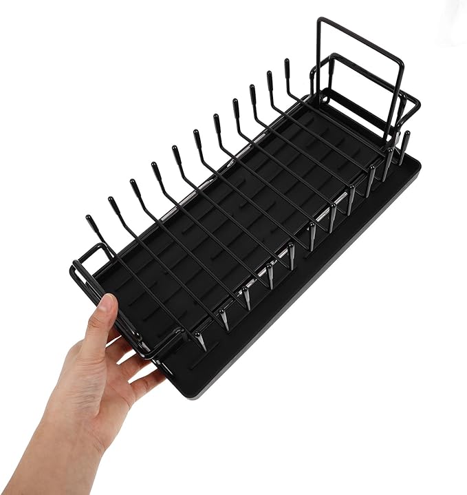 VALICLUD Expandable Stainless Steel Dish Drainer Rack with Drainboard and Utensil Holder, Over Sink Kitchen Dish Drying Rack Organizer for Large Capacity Countertop Use