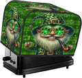 St Patrick Green Funny Gnome Toaster Cover 4 Slice Dust and Fingerprint Protection Toaster Bread Maker Covers Washable Kitchen Small Appliance Covers for Kitchen Accessories Decor Bakeware Women Gift