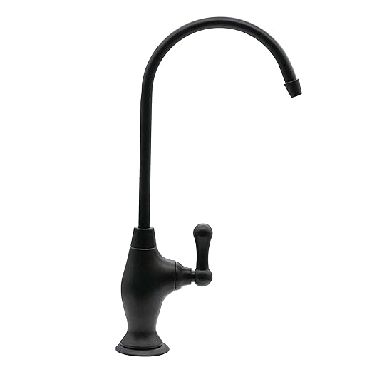 Westbrass D2033-NL-62 10" Classic 1-Lever Handle Cold Water Dispenser Faucet, Matte Black