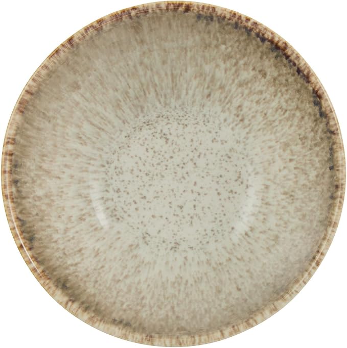 Yellowstone 4-Pc Rainwater Cereal Bowl Set – Durable Stoneware Bowls with Reactive Glaze Finish, 6-Inch Diameter, Microwave & Dishwasher Safe – Rustic Modern Everyday Dinnerware