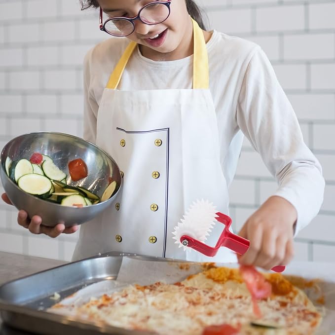 Zerodeko Pizza Dough Roller Docker 7.87 Inch Plastic Spike Wheel Kitchen Gadget for Even Pizza Crust Perforation and Bubble Prevention Baking Tool