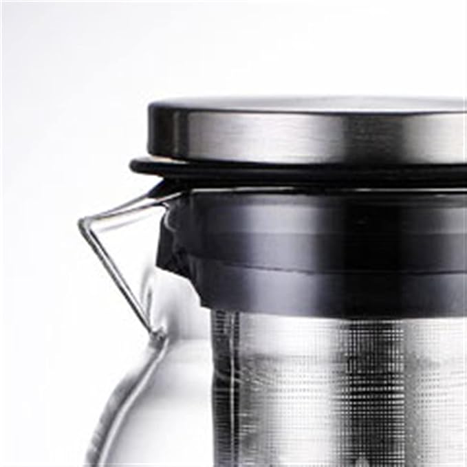 Coffeemaker Pots Cold Brew Iced Tea Water Glass Pitcher Coffee Maker Pot With Removable Stainless Steel Filter Drip Dual Use Espresso Carafe Tool