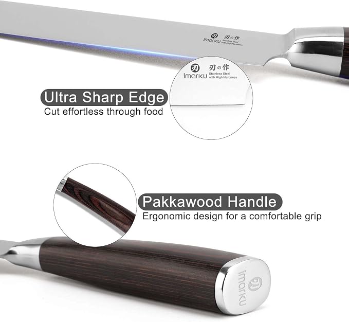 imarku Japanese Chef Knife - Sharp Kitchen Knife 8 Inch Chef's Knives HC Steel Paring Knife, Unique Gifts for Men and Women, Gifts for Mom or Dad, Kitchen Gadgets with Gift Box, Gyutou Knives