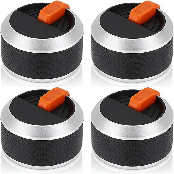 LS'BABQ Gas Grill Griddle Knobs Replacement for Blackstone 1666 1517 1554 1825 1836 Grills, 2 & 4 Burner Gas Griddle Control Knobs for Blackstone 17" 22" 28" 36" Griddle Accessories, 4-Pack, Orange