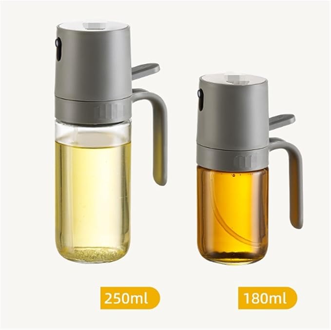 Olive Oil Dispenser Glass Oil Jug Household Olive Oil Dispenser Suitable for Air Fryer Salad Grilling Baking Accessories for Kitchen(180ml)
