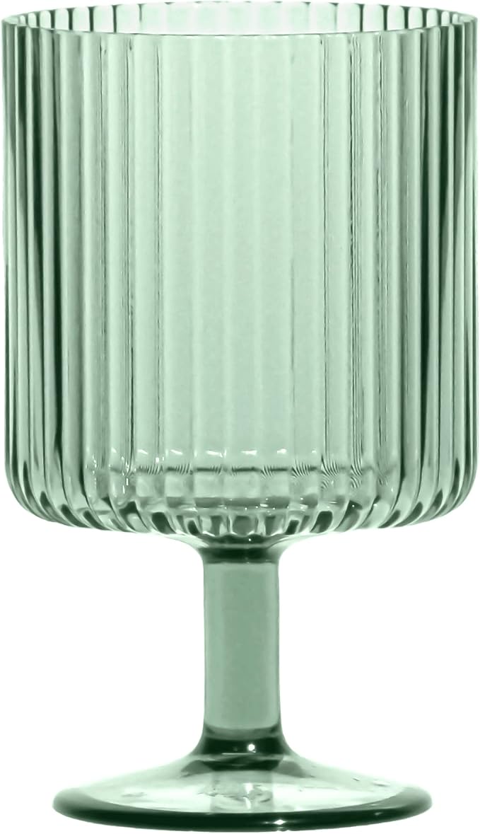 Mesa Acrylic Stacking Wine Glass - Sage Green - 15 oz - Set of 6