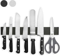 Magnetic Knife Holder for Wall, 20" Magnetic Knife Strips, Stainless Steel Magnetic Bar as a Knife Holder, Magnetic Strip for Knives for Kitchen Utensil Organizer (Black, 20 Inch)