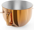 6QT Stainless Steel Mixer Bowl for Kitchenaid Stand Mixers, Kitchen Aid Mixing Bowl for 6QT Lift Mixer with Handle Copper