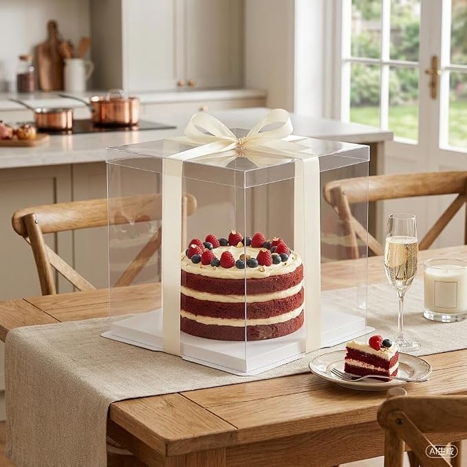 14 Inch Large Cake Boxes, Bulk 30 Pack Commercial Grade – For Tiered & Sheet Cakes, Extra Sturdy Bakery Boxes, Bulk Order Value,Heavy-Duty Bakery & Wholesale Packaging, For Large Cake Business
