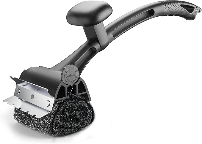 Grill Brush Outdoor Cleaning Tool - 18.5" Long Handle BBQ Accessories Scraper Cleaner Brush with Replaceable Bristle Free Head, Stainless Steel Grates, Gifts for Men/Dad
