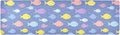 2-in-1 Table Runner Trivet for Hot Dishes Heat Resistant Hot Plate Mat Pad 39x12 Inch Waterproof Table Protector Trivets for Countertop Non Slip Decorative Blue Fishes and Water Ripple