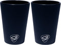 Silipint 1.5oz Silicone Shot Glasses – Pack of 2 Unbreakable, BPA-Free, Non-Toxic, Dishwasher & Freezer Safe Cups – Colored Shot Glasses for Cold Beverages, Cocktails, Travel, Party (Classic Black)