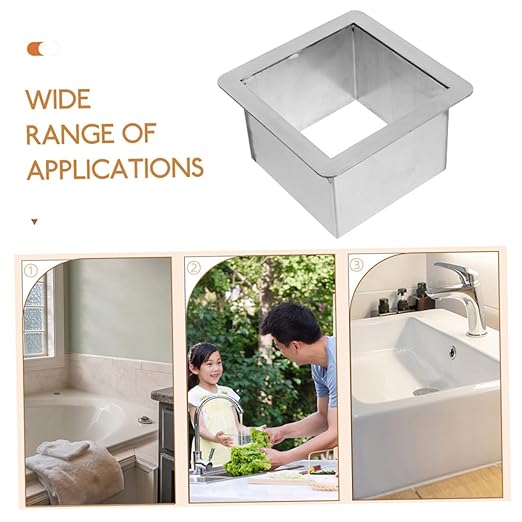 Zerodeko 180a Counter Grommet Stainless Steel Kitchen Trash Chute Grommet Smooth Surface Corrosion-Resistant Fits Kitchen Waste Bins