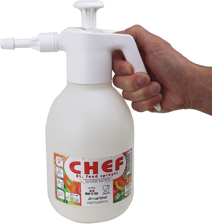 Di Martino BBQ Spray Bottle; Food Grade BPA Free Plastic; Hand Pressure Pump Sprayer for Barbecue Grills, Smokers