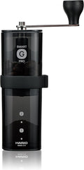 HARIO MSGS-2-B Smart G PRO Coffee Grinder, 0.8 oz (24 g), Transparent Black, Stainless Steel Blade, Disassemblable, Compact
