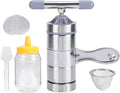 Manual Honey Press Extractor Stainless Steel Beeswax Presser for Beekeeping 650ML Suitable for Beekeepers Easy to Carry Portable Honey Extractor Equipment Including Filter Screen Honey Bottle Spoon