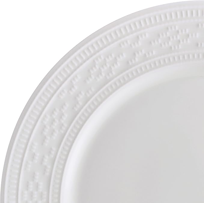 Mikasa Haven Bone China Lightweight Chip Resistant 12 Piece Dinnerware Set, Service for 4 White