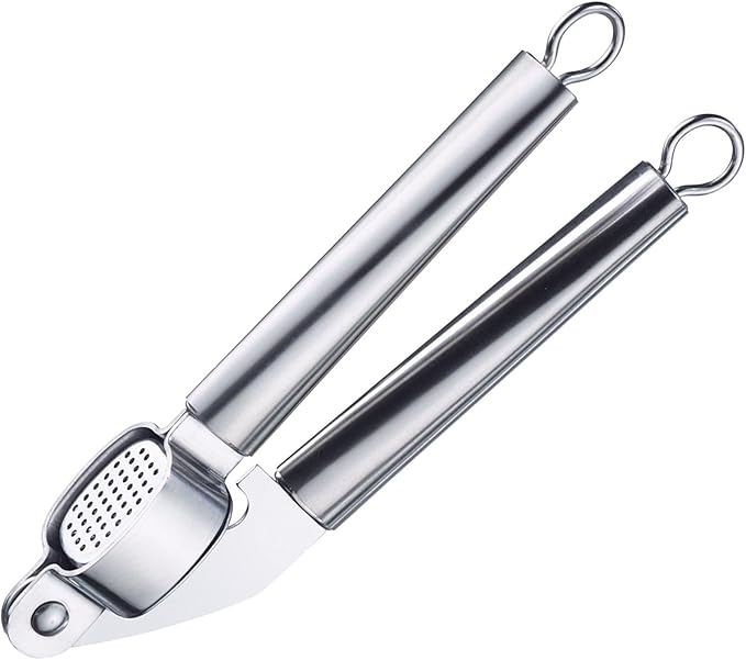 Westmark 18362270 Stainless Steel Garlic Press, Does It Right the First Time, Silver/Gray